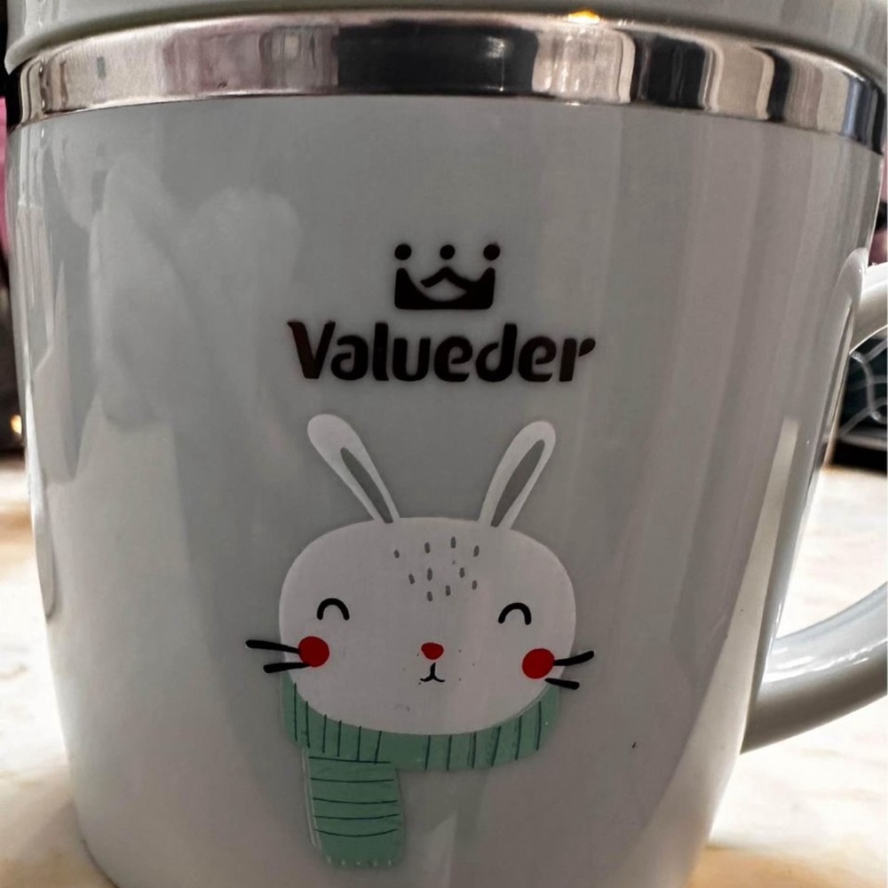 Valueder Kids Learning Cup. Light Blue with handle.